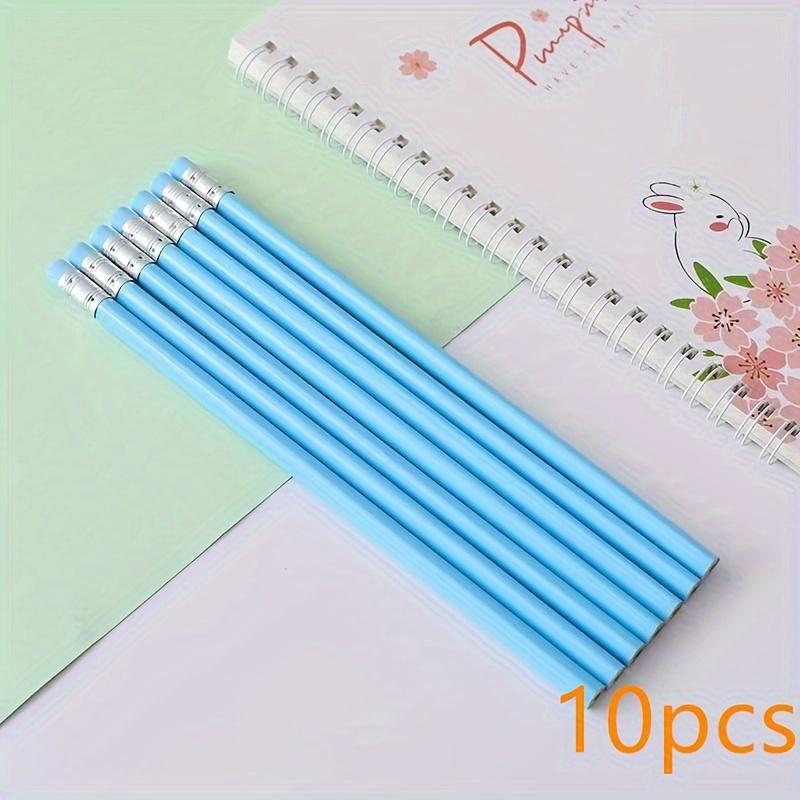 10 High-quality Macaron Triangle HB Pencil Sets - Ergonomically Designed for Sketching, Art, and School Stationery