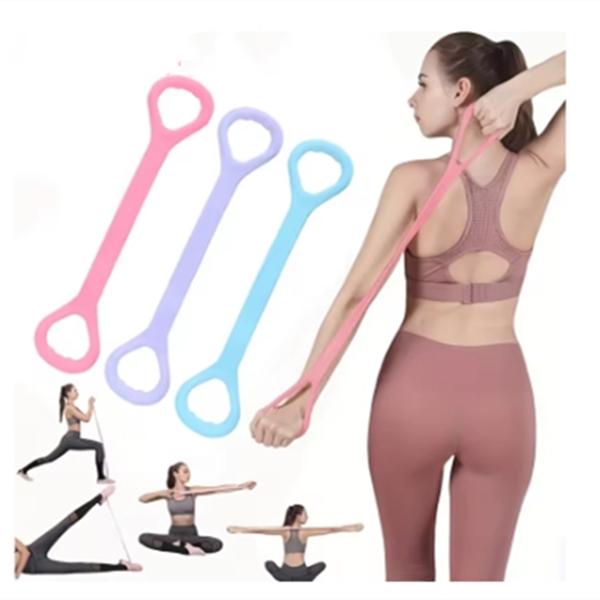 Резинка-восьмерка – Многофункциональная эластичная тренировочная лента из ТПЭ для развития силы всего тела, тренировок по йоге и пилатесу