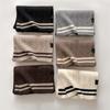 Striped Two Color Woolen Knitted Scarf for Girls In Winter Korean Style  Versatile  Trendy and Cute On Instagram  Warm Neck for Girls and Students