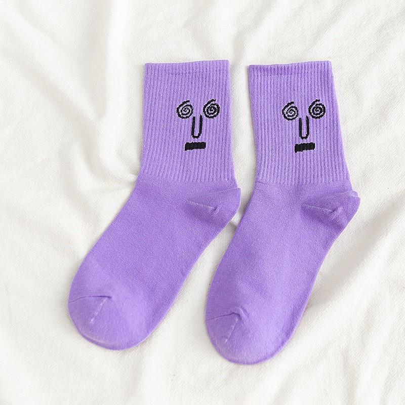 1 Pair Korea Funky Harajuku Trend Women Candy Colors Casual Funny Socks Girl Kawaii Socks Unisex Surprise Mid Women Crew Socks
