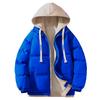 Fake Two-piece Cotton Jacket for Teenagers Winter Jacket Korean Style Thickened Cotton Jacket New Winter Hooded Men's Cotton Jacket