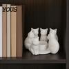 Прочная фигурка кошки Подарок 3D-печатный подсвечник, Эстетичный настольный декор с матовой шлифовкой, Интегрированная устойчивая гладкая изогнутая скульптура, Декор для дома
