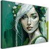 Canvas Print, Female Glamour Green