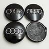 4pcs 60mm Black Grey Car Styling Badge Wheel Center Hub Cap Rim Caps For yngc9 Emblem 4B0601170 A1 A3 A4 A5 A6 Auto Accessories
