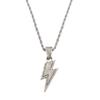 Fashion Hip Hop Retro Pendant Necklace Zircon Lightning Necklace Locomotive Accessories Full Drill