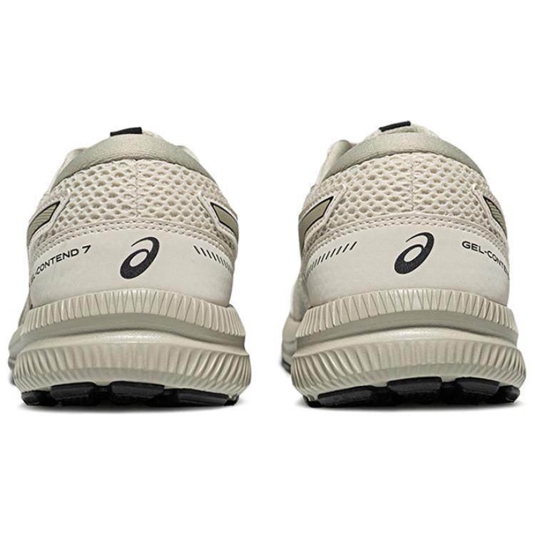 Asics Gel-Contend 7 Удобная Легкая Ткань Синтетическая Кожа Прочные Низкие Кроссовки для Бега Женские кроссовки Серый Белый 1012B540-300