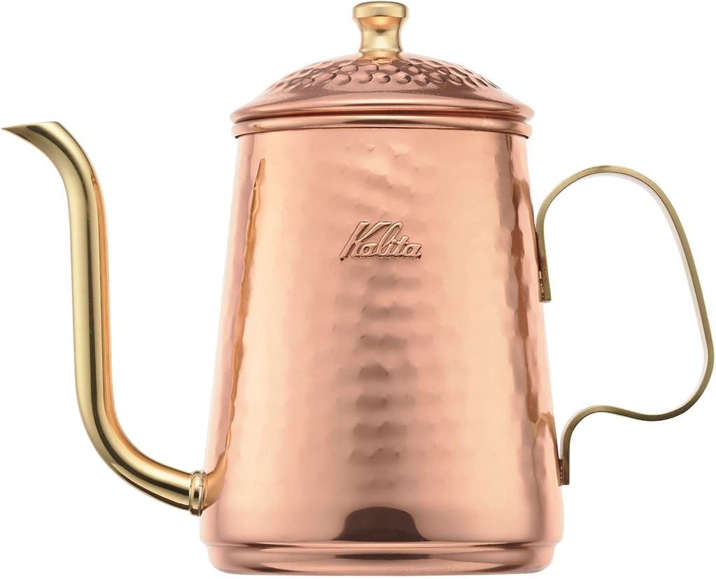 Kalita Медный Кофе Узкий Прямой Нагрев Сделано в Cu Чайник Капельный Капельный Кофе Кофе На Улицу Горшок, 600 мл, Носик, Совместимый, Япония, 600, Горшок, Чайник,