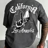 Unisexs Californialightning Hand Print Tshirt 100 Cotton Soft Comfortable Street Style Short Sleeve Crew Neck Casual Tee