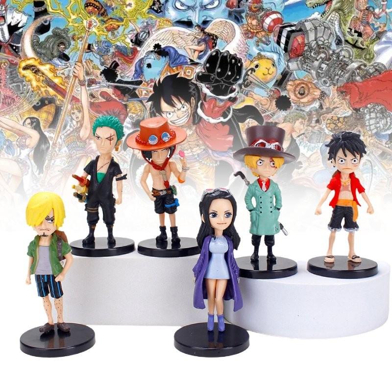 Vibrant Cartoon Anime Pvc Action Figures Set Featuring Luffy Ace Sanji Robin Toys
