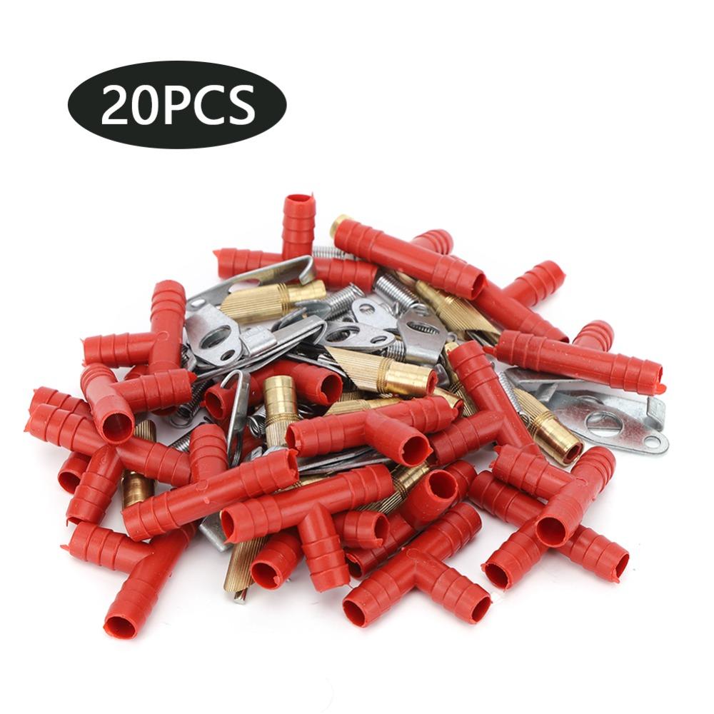 20 Sets Durable Livestock Hydration Spout Water Pipeline Component Small Cage Herbivore