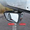 2pcs 360 degree rotatable car rearview mirror auxiliary mirror blind spot convex mirror car exterior rearview mirror