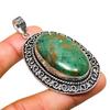 Azurite Gemstone Handmade 925 Silver Plated Jewelry Pendant 2.46"