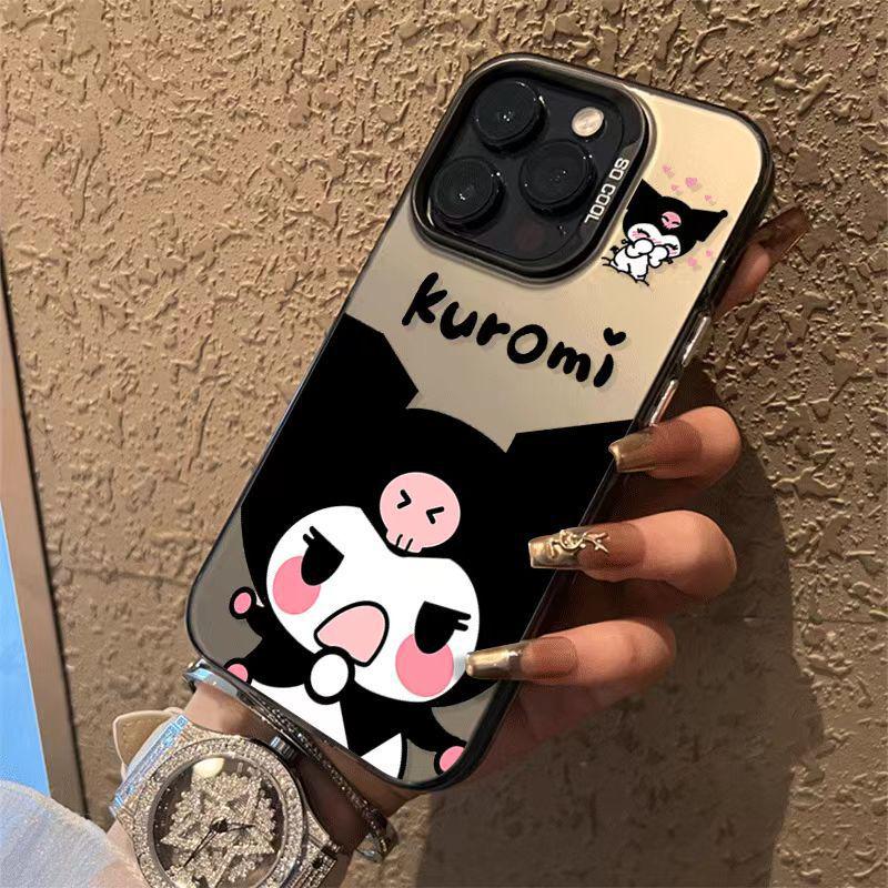 Серебряный чехол для телефона Kuromi для Apple iPhone 12 Pro Max, 13, 14, 15, 16, 17