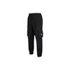 Solid Color Logo Embroidered Elastic Waistband Cuffed Knit Sports Pants Kids Bottoms Black DD6285-010