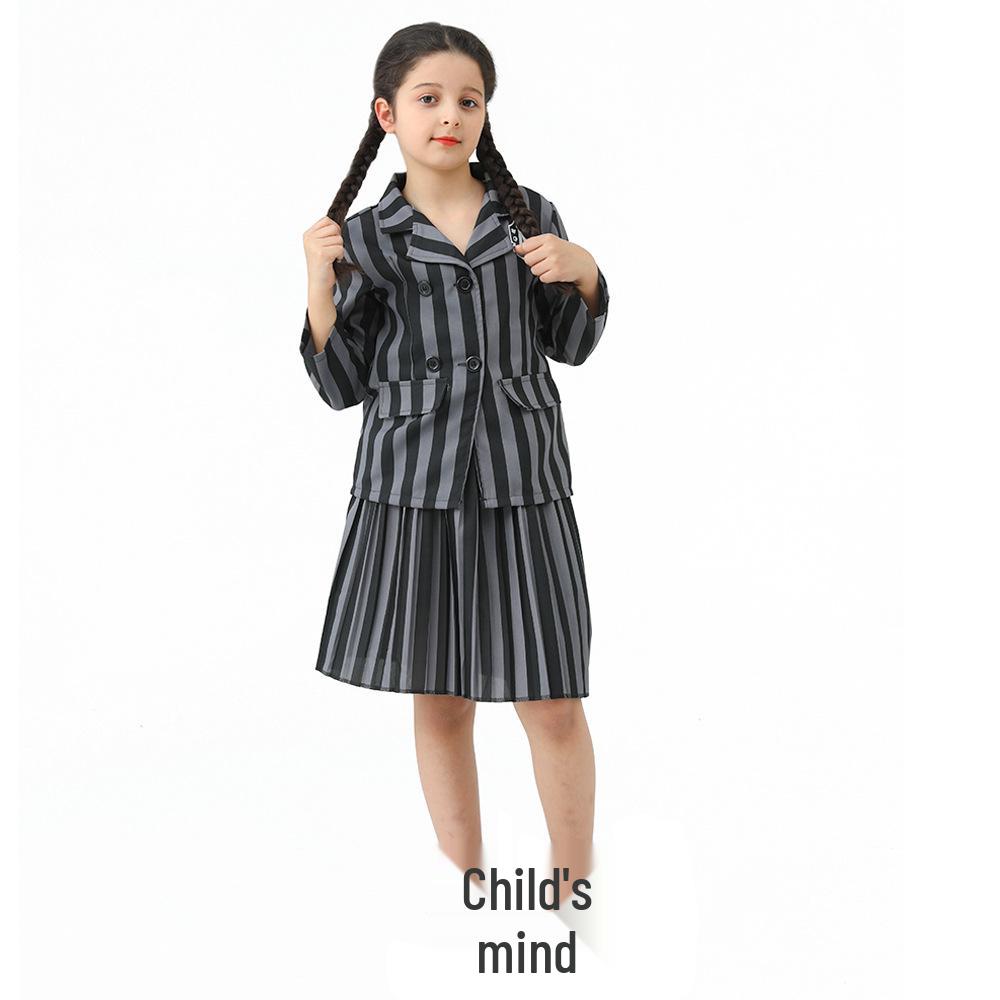 In-Stock: Wednesday Addams Black Dress Halloween Cosplay Costume