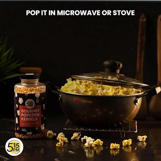 5:15PM Зерна попкорна быстрого приготовления 400г | Большой размер Гурман | Высокая степень расширения | Зерна кукурузы для попкорна класса А