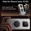 Чехол Oatsbasf для телефона Huawei mate X5/X3 с подставкой, вращающейся на 360°, металлический и кожаный, магнитный, защитный, полностью закрывающий, чехол-книжка