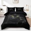 3pcs Cool Black Cat Digital Printed Bedding Gift (1 Duvet Cover, 2 Pillowcases, No Core) or Bedrooms, Guest Rooms