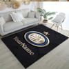 Inter Milan Customize Your Name Carpet Perfect for Dining Room Game Room Foyer Entryway Antislip Carpet Decorate Offices