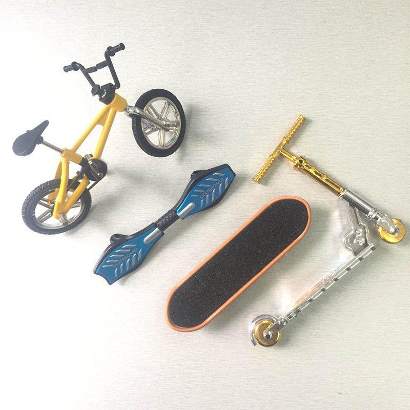 Finger Skate Board Bikes Tech Two Wheels Mini Scooter Fingertip Bmx Bicycle Set Fingerboard Shoes Deck Toys Boys Birthday Gifts