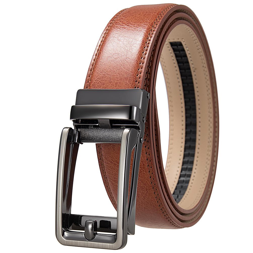 1 шт. Мужской ремень с автоматической пряжкой, модный деловой ремень из коровьей кожи, ремень Ly36-3 3315-1