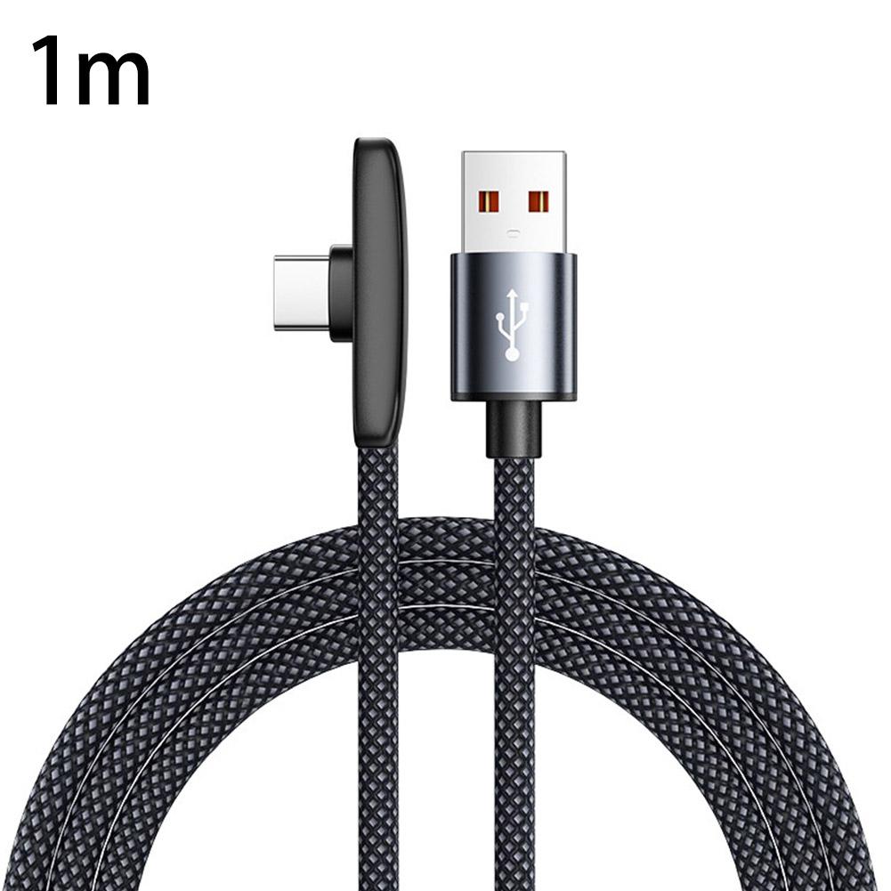 Кабель для быстрой зарядки 100 Вт Прямой угол 90 градусов USB Type-C Кабель для передачи данных Мобильный телефон Быстрая зарядка Кабель для передачи данных для Samsung MI
