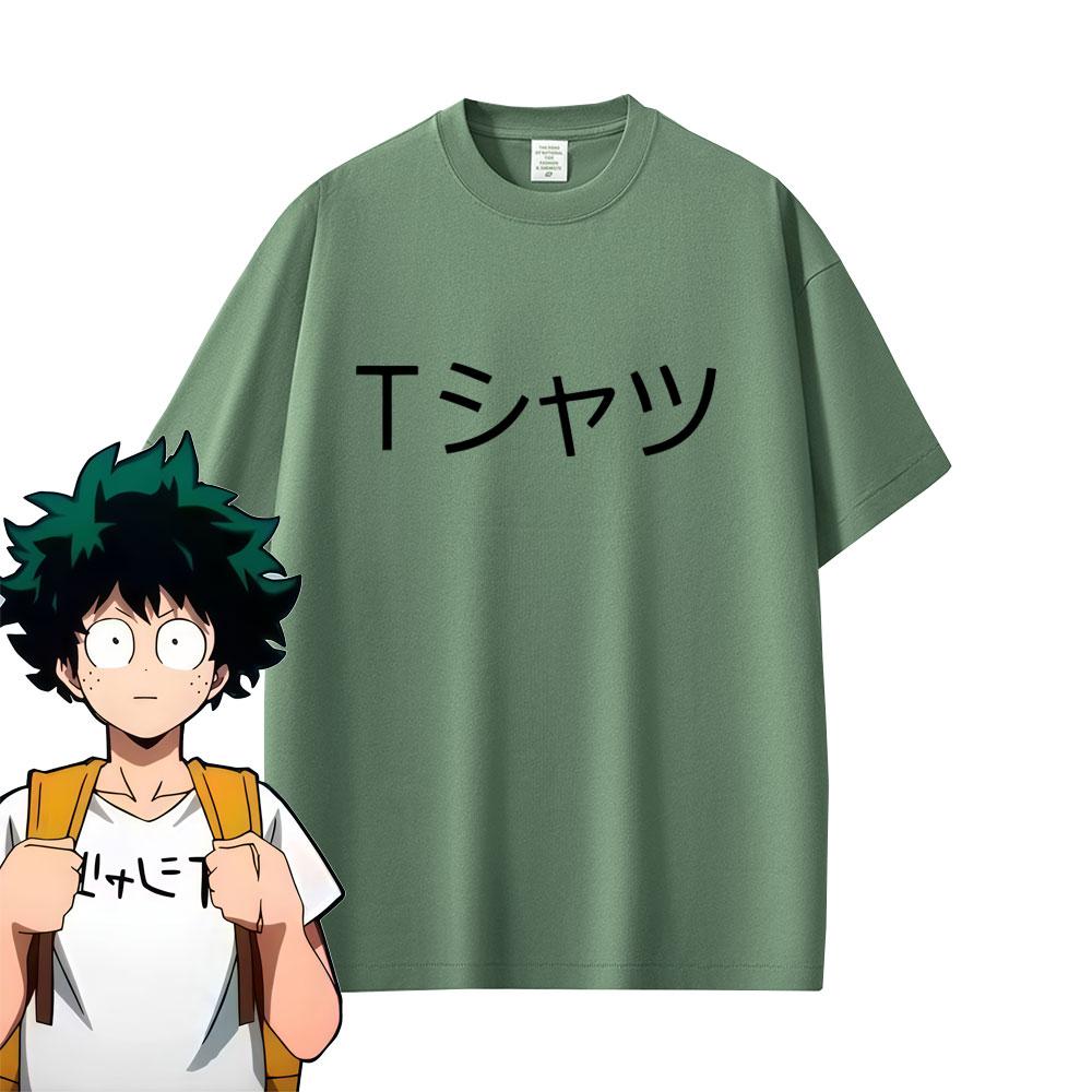 Anime My Hero Academia Midoriya Izuku Same Style Print T Shirt Unisex Women Unisexga Fashion Vintage T-shirts Deku Cosplay Streetwear