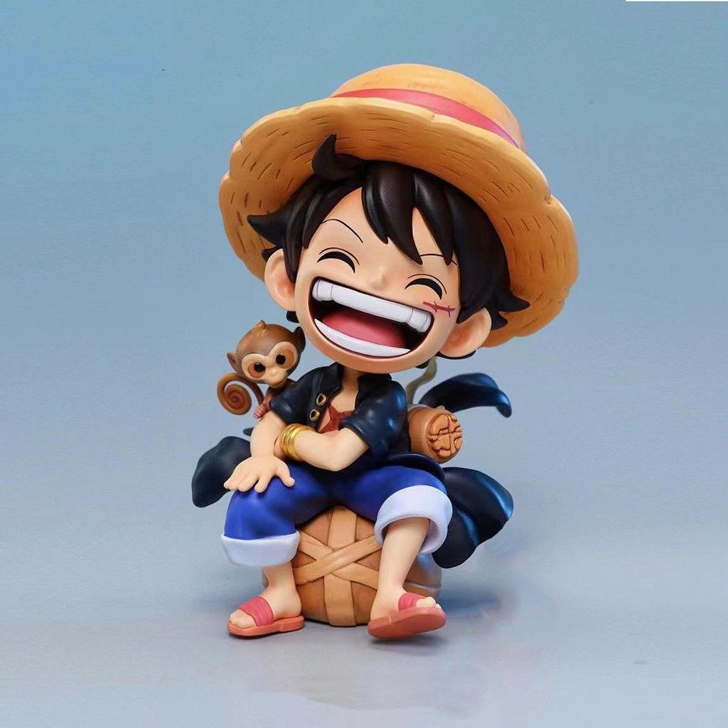 Фигурки Луффи, Зоро, Санджи из One Piece, Q-версия, сидячая поза - Модный игровой кукла, модель, игрушка, украшение