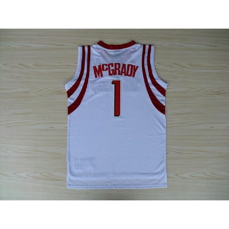 Mens Basketball Jersey Houston Rockets Tracy McGrady 1 Embroidered Fan Wear Breathable Mesh Sportswear Practice Games