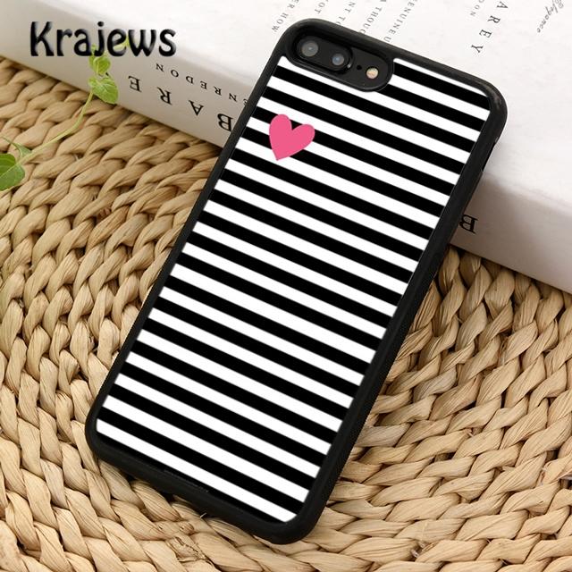 Krajews Black White Stripes Soft Phone Case Cover For IPhone 18 17 Air 16 15 14 plus 11 12 13 pro max Plus coque Fundas