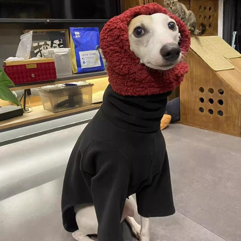 Black Dog Undershirt High-Neck Italian Greyhound Clothing Doberman Pinscher 2-leg Soft Clothing Dogs Winter Breathable Clothes