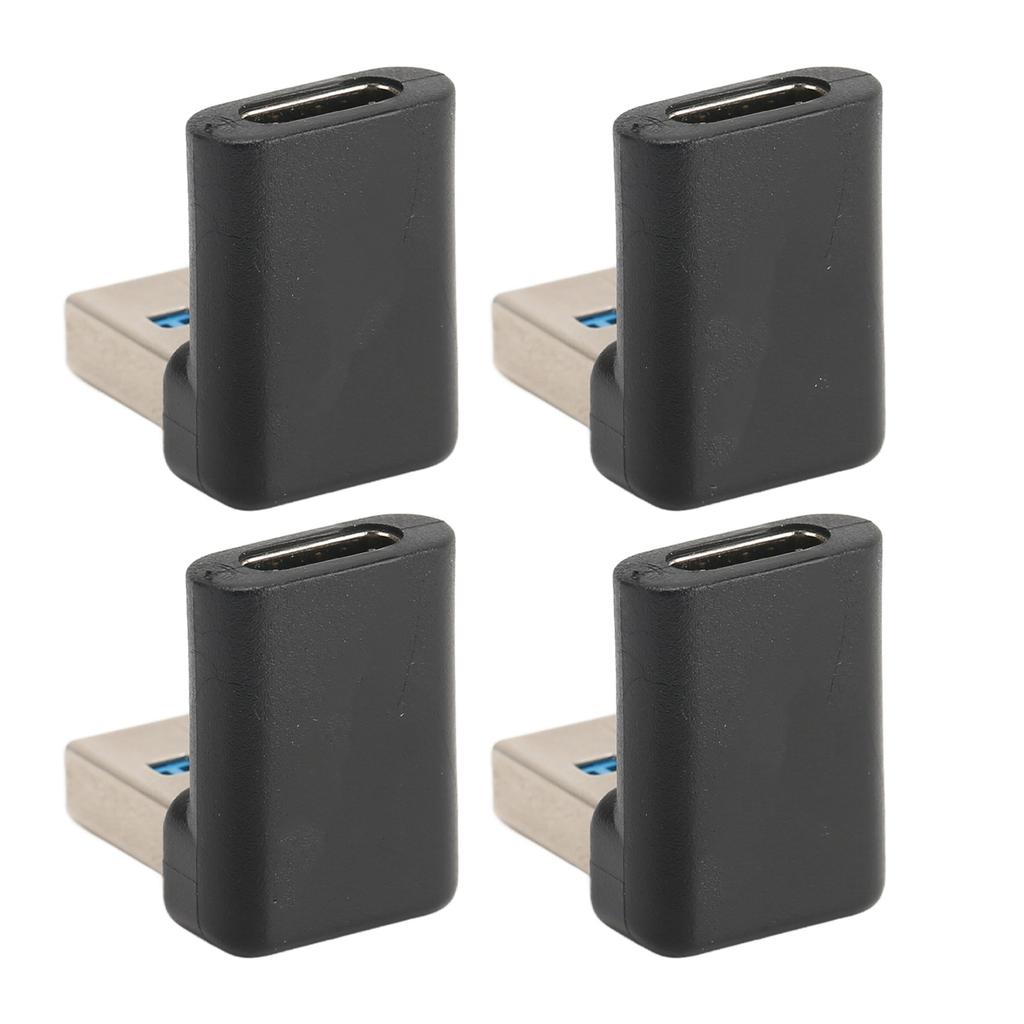 4 шт. Угловой USB Type C Адаптер 10 Гбит/с Передача Портативный USB-папа на Type C-маму Адаптер для Ноутбуков Настольных Компьютеров