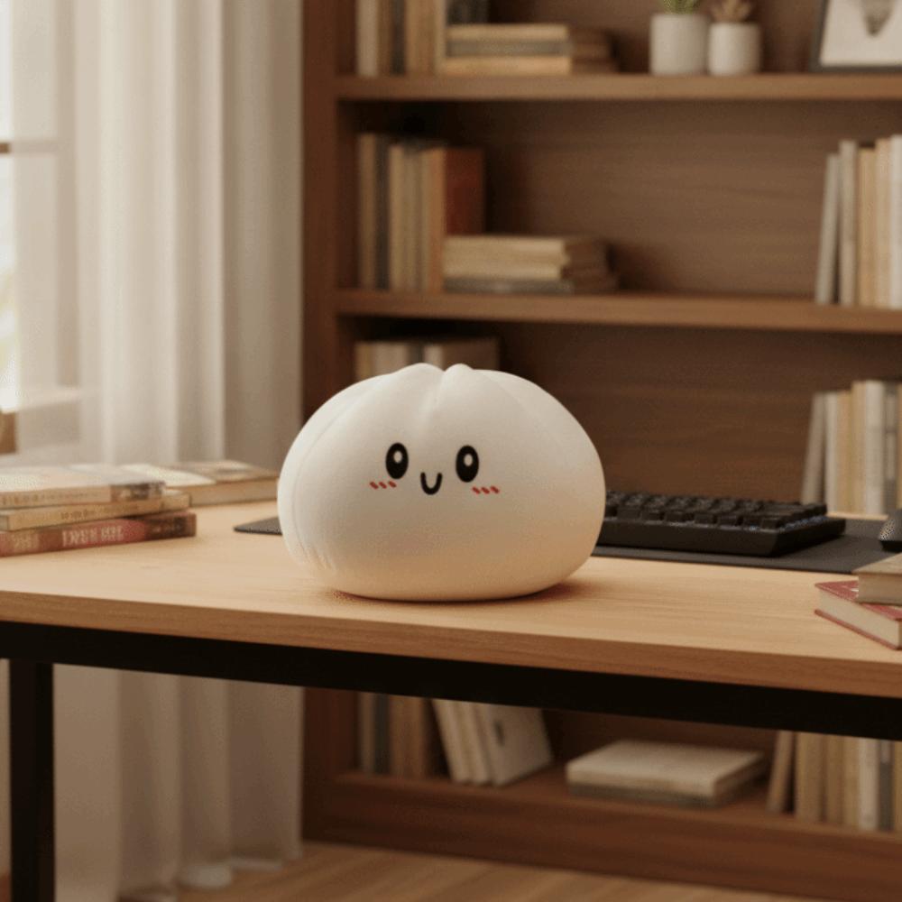 Fleece Surface Large Buns Throw Pillow Cartoon Buns Plush Toys Steamed Buns Decorative Pillow Car
