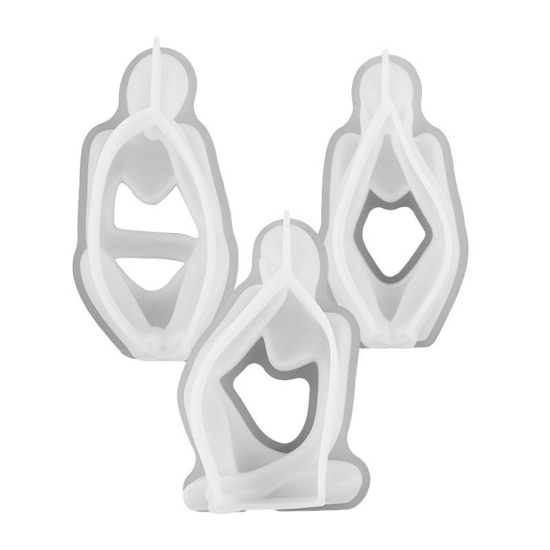 Скандинавское искусство, абстрактная статуя мыслителя, силиконовая форма, современная полимерная форма ручной работы