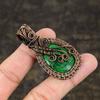 Emerald Natural Gemstone Handmade Copper Wire Wrap Jewelry Pendant 2.24 e1T91