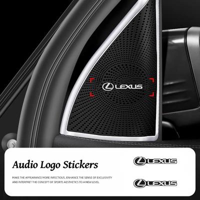 Для Lexus F SPORT ES RX NX LS UX LM LX GX LC RZ IS CT GS RC HS Автомобильные Алюминиевые 3D Декоративные Наклейки Эмблемы для Аудио Стерео Динамиков