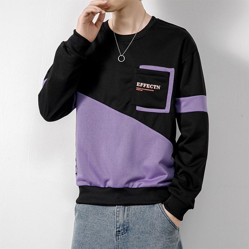 Весна и осень. Новые модные и красивые толстовки для мужчин, свободные и универсальные, повседневные спортивные свитера, топы с длинными рукавами, футболки для мужчин.