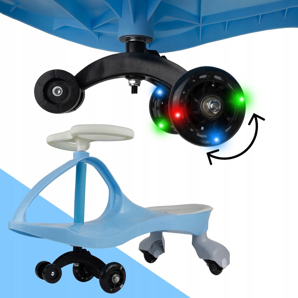 [5] Gravity Ride-on Ride-On with Glowing Wheels for Children LED BLUE ALV-U146N
