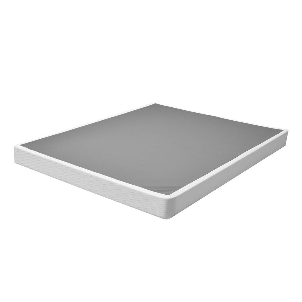 Box Spring, Queen Size Bed Frame with Washable Fabric Cloth, Heavy Duty Metal Frame for Queen Bed, 130 mm Mattress Foundation, 1587.57 kg Max Weight