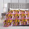 Yellow Duck Love Plush Blanket Child Flannel Bedding Throws For Couch Chair Sofa Bed Super Warm Custom Quality Bedspread Gift