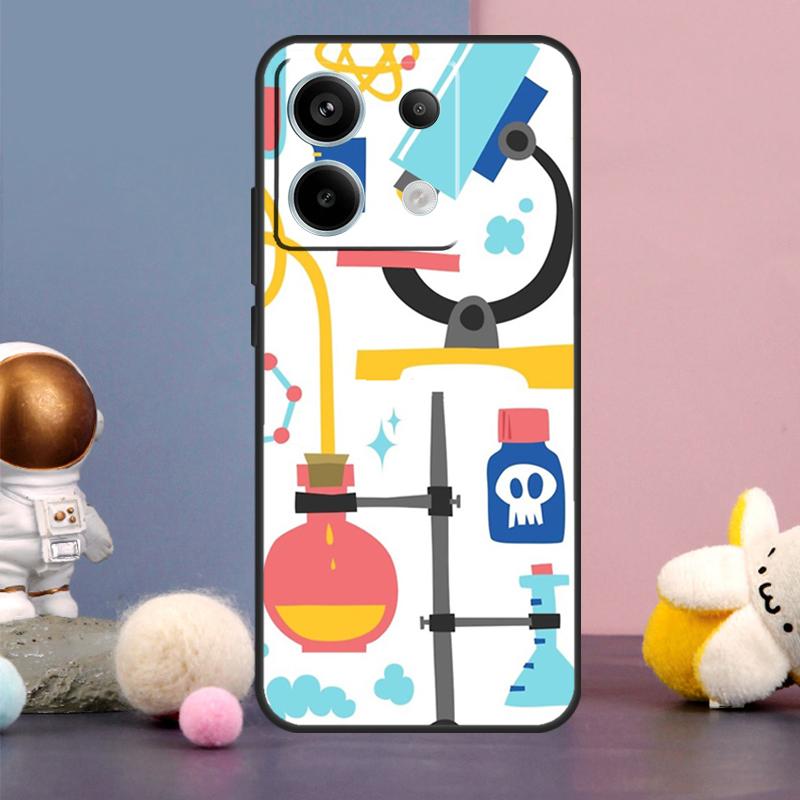 Винтажный кейс для химической лаборатории для Xiaomi Redmi Note 15 Pro Plus 10 11 12 13 14 Pro Redmi 15 15C 14C 10C 12C 13C Чехол