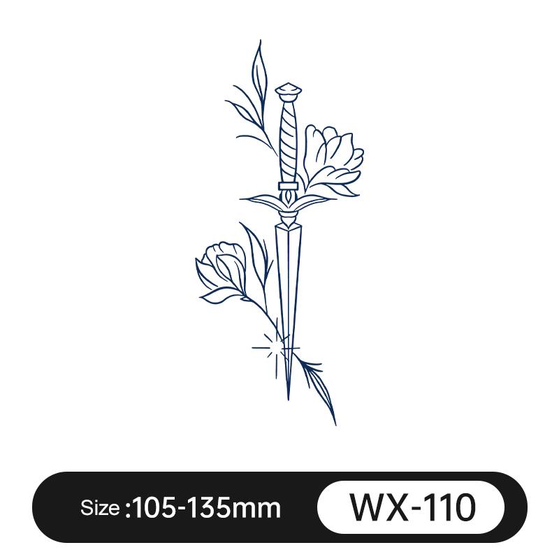 Bxtats Custom Herbal Genipin Juice Ink Tattoo Symbols Minimalism Fingers Tattoos Last 1-2 Weeks Semi Permanent Tattoo Stickers