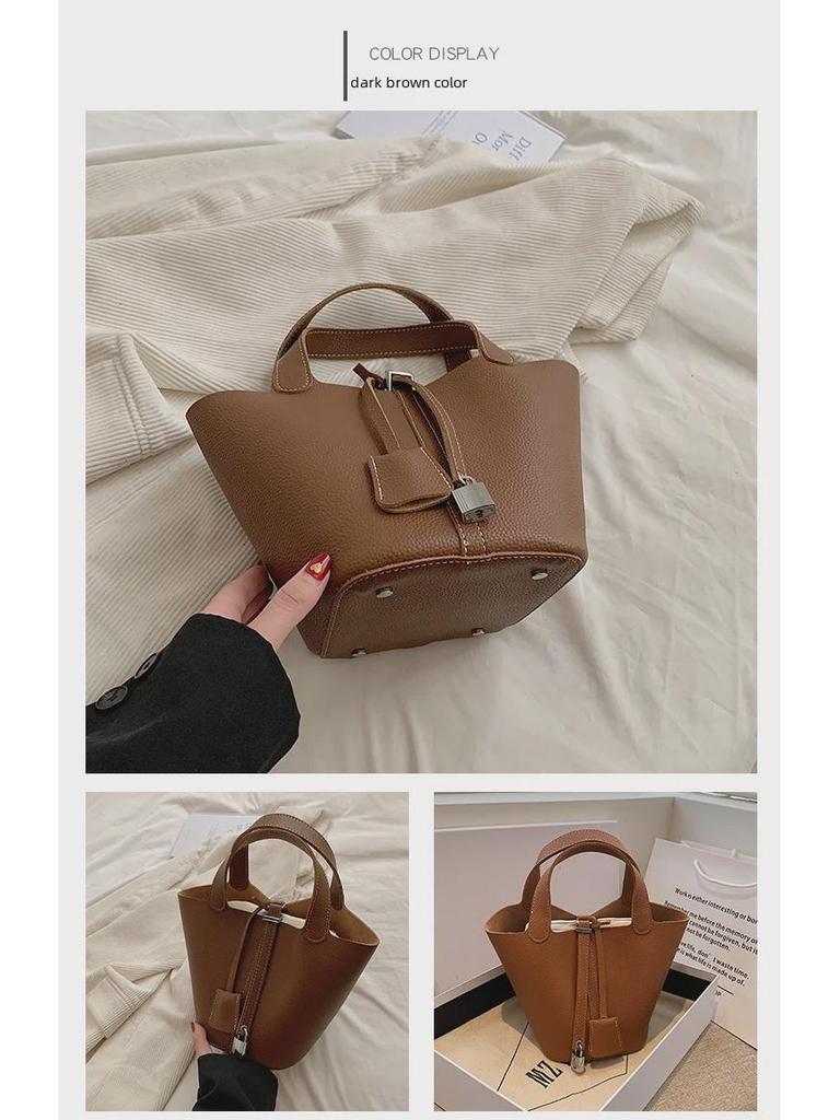 Модная женская сумка-корзина и ведро 2023 года в стиле ретро: Нишевая, элитная, простая дизайнерская сумочка