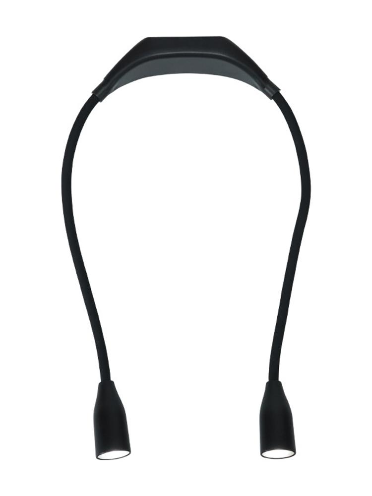 Светодиодный налобный светильник для чтения с гибкими дужками, лампа для чтения, регулируемая яркость, светодиодный ночник, фонарик для чтения, рукоделия, вязания