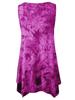 Женский топ большого размера с tie-dye принтом, неровным подолом, V-образным вырезом, без рукавов, для лета 2026
