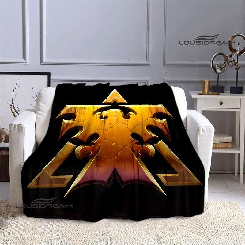 StarCraft Logo Printed Blanket Children Warm Beautiful Blanket Flannel Soft and Comfortable Blanket Home Travel Birthday Gift
