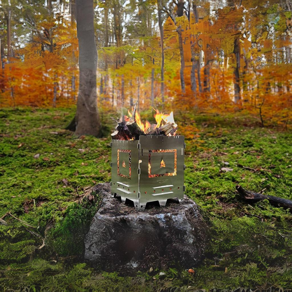 Bushbox XXL Campfire Fire Pit, Large Outdoor Stove, Made In Germany