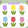6Pcs Double-Sided Tulip Layered Tray Decoration Candy Color Plastic Floral Decoration  Easter Party