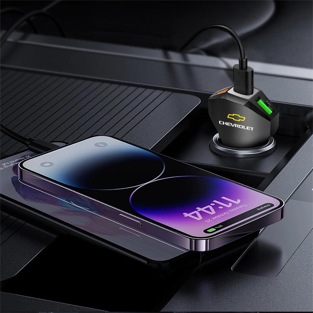 Car Fast Charger USB Type-C Ports Power Adapter Tools For Chevrolet Cruze Spark Captiva Suburban Camaro Malibu Silverado Tahoe