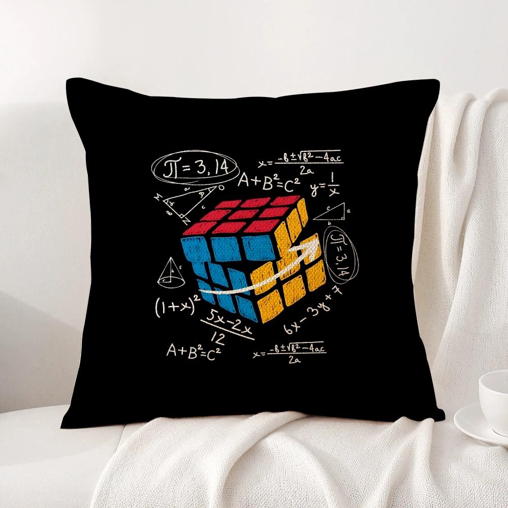 Игровой RRubik CCube Чехол-подушка Натуральный лен Органическая ткань Двусторонняя печать Диван Домашний декор Дышащая Подушка для кровати